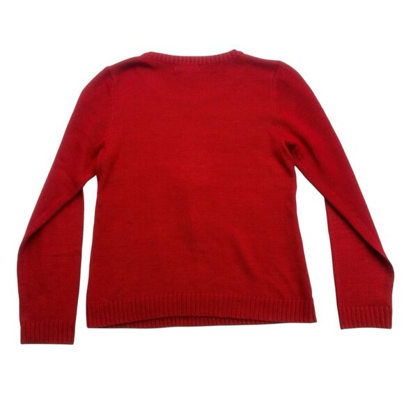 Carolyn Taylor Christmas Sweater XL Red White Snowman Snowflakes Long Sleeve - Picture 2 of 12